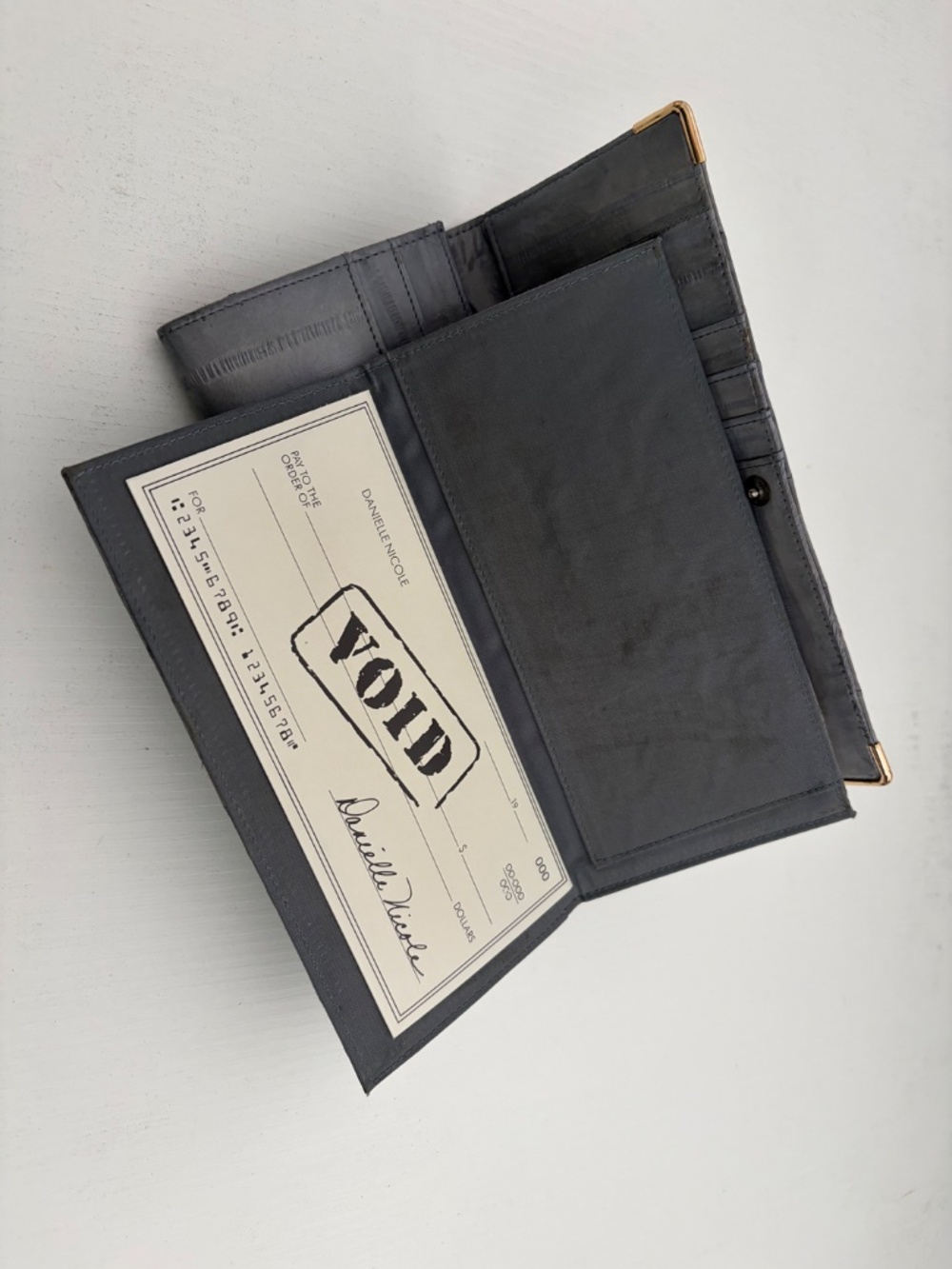 NEW Eel Skin Wallet and Checkbook Holder Insert - Picture 3 of 10